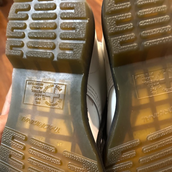 Dr. Martens White Boots with Black and Yellow Accents - Picture 8 of 8